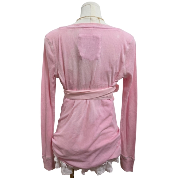 !! SOLD !! Abercrombie Vintage Light Pink Sought After Light Pink Babydoll Top - Picture 4 of 9